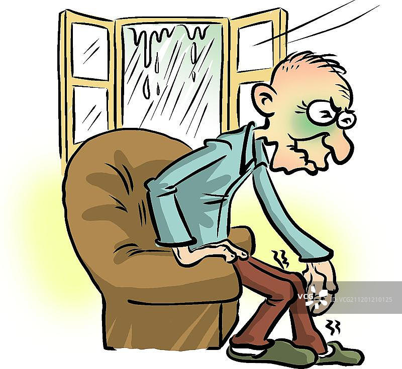 关节炎发作的男人图片素材