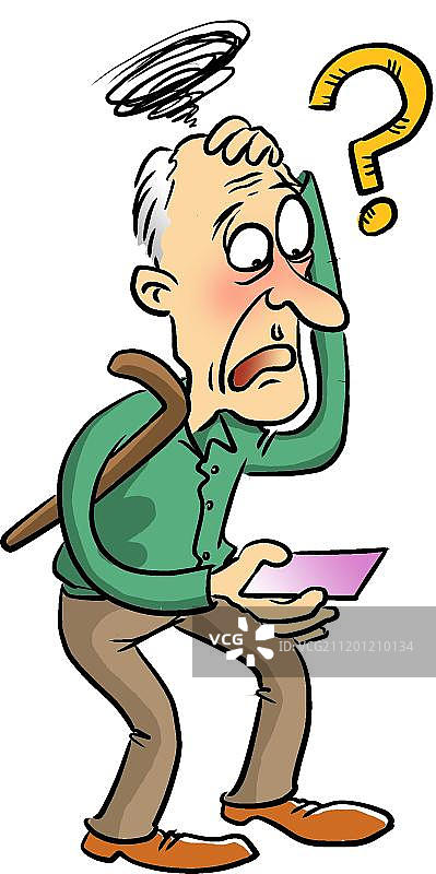 健忘的老人图片素材