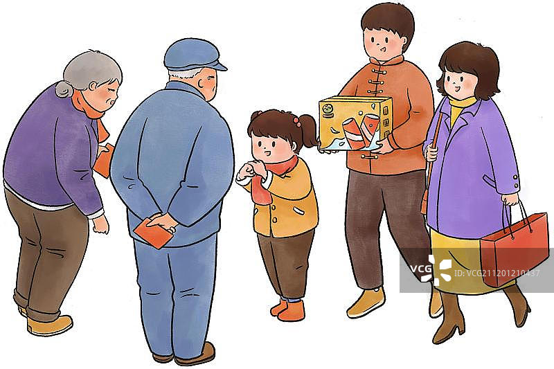 开心去拜年图片素材