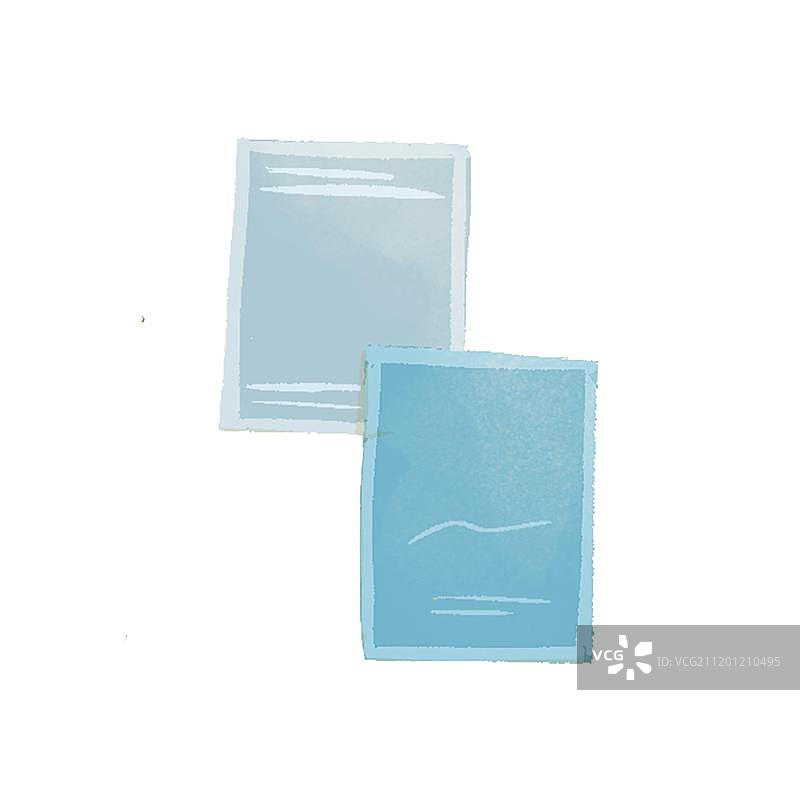 蓝色便签图片素材