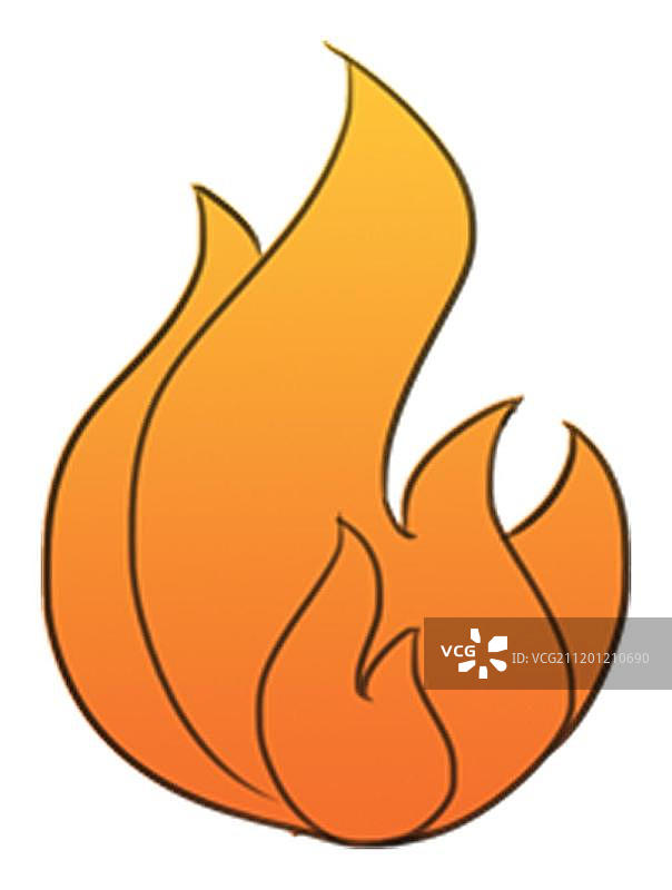 手绘火苗卡通插画图片素材