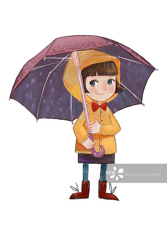 撑伞的女孩图片素材