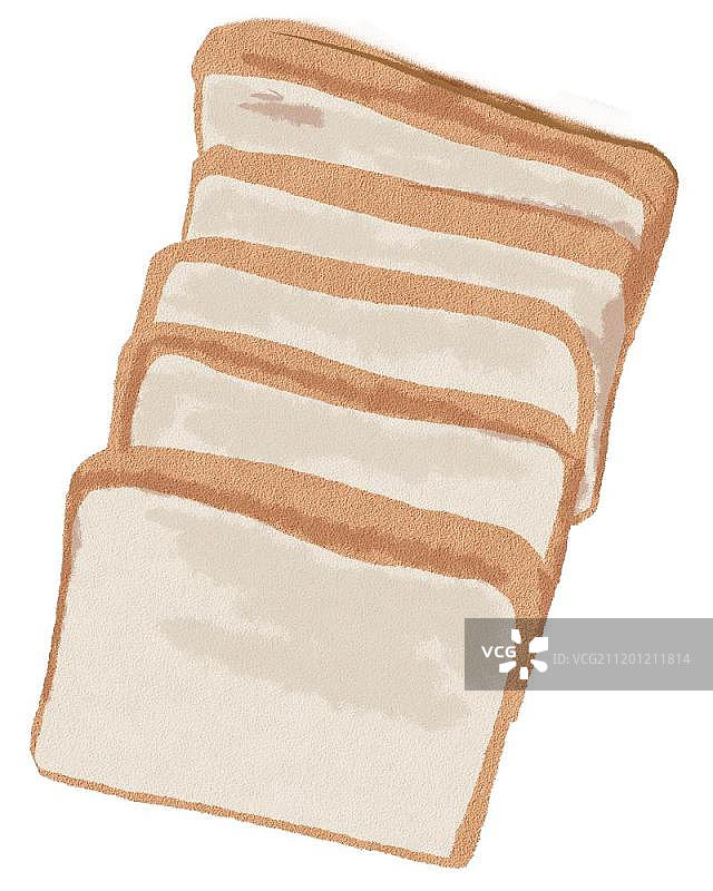 切好的奶油味吐司片图片素材