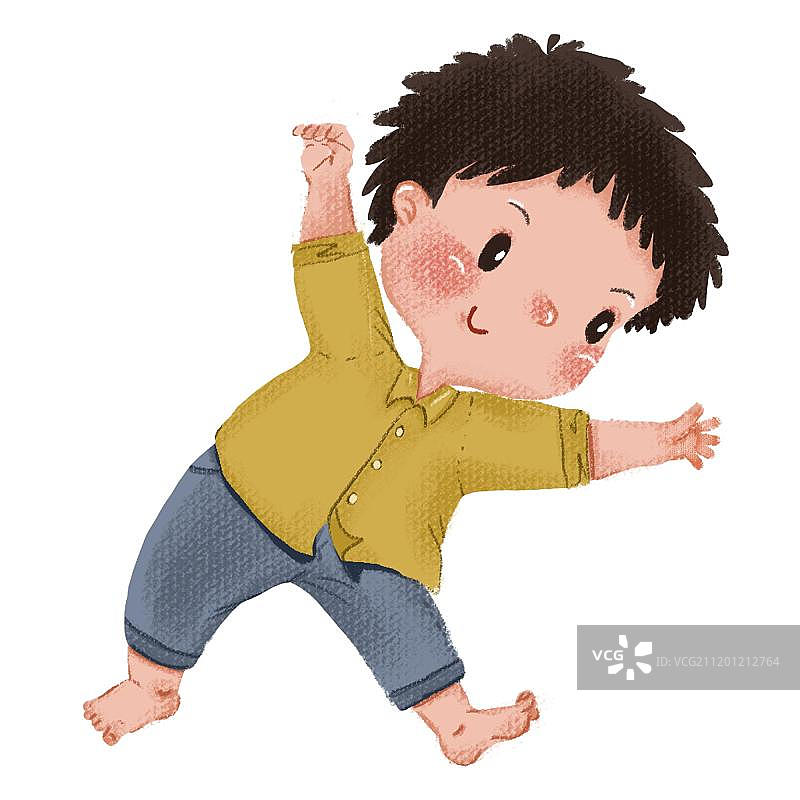 侧弯腰的男孩图片素材