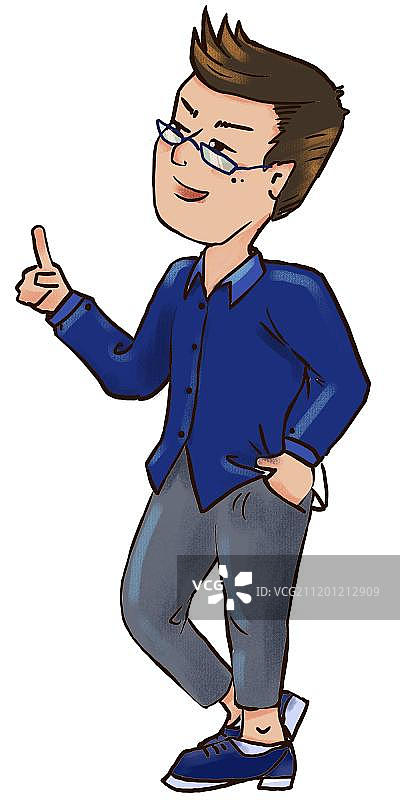 轻松自信的男讲师图片素材