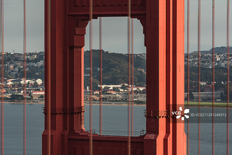 金门大桥钢塔图片素材