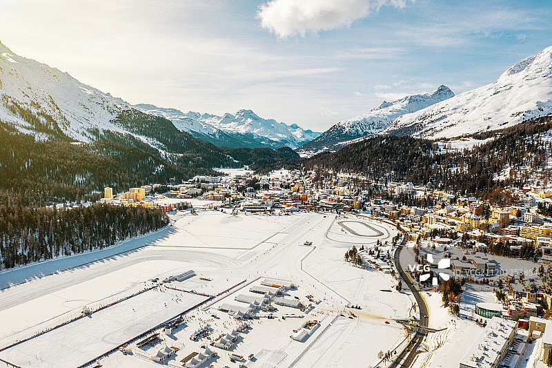 圣莫里茨冬季美景图片素材