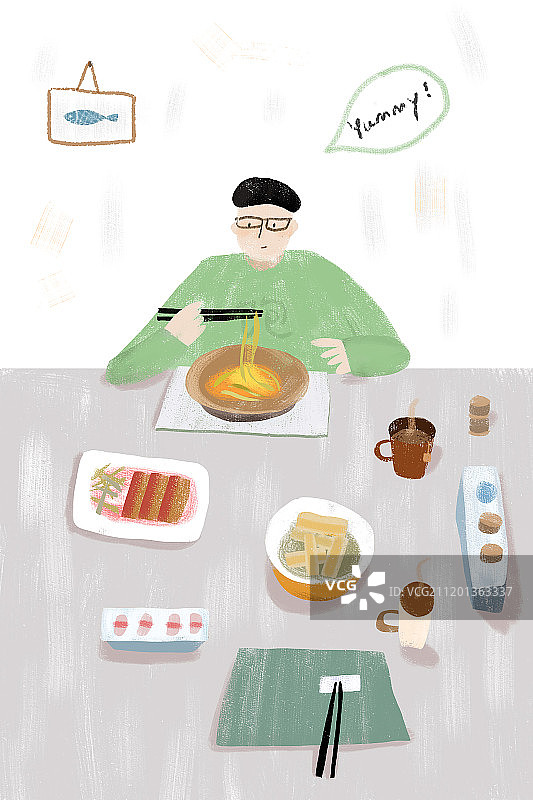 被亲戚看见我一个人吃吉野家图片素材