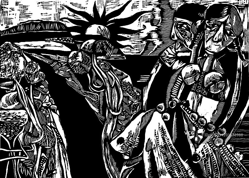 黑白的世界之梦船图片素材