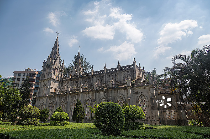 广东湛江霞山天主教堂图片素材