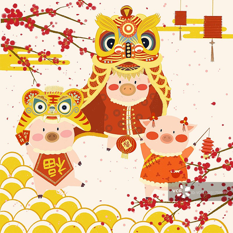 三只小猪图片素材