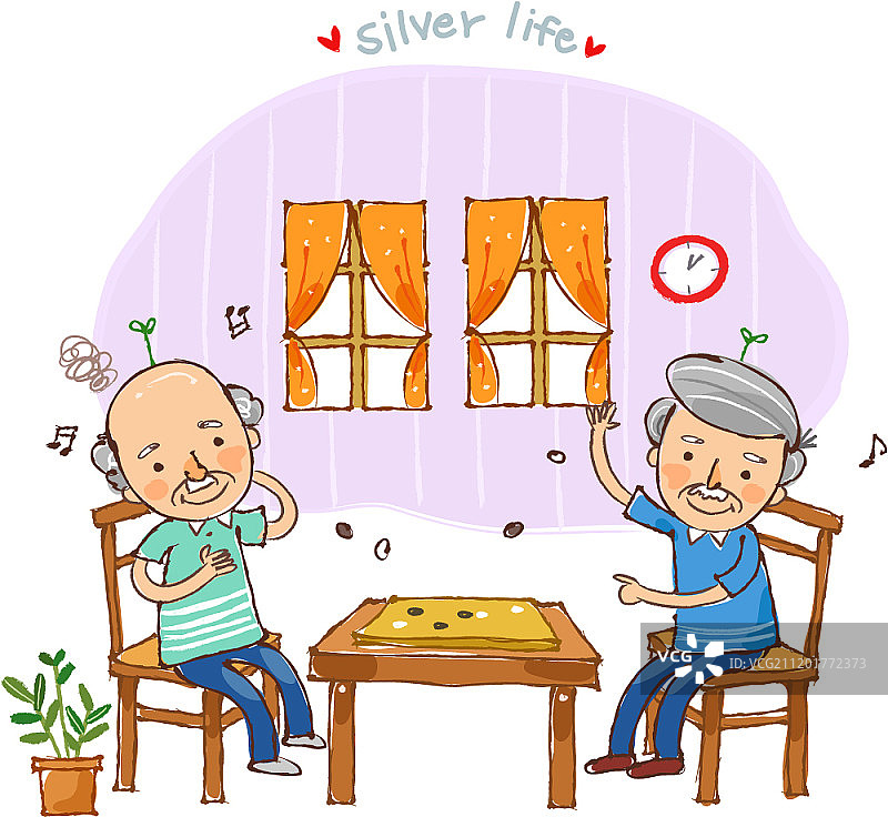 幸福的晚年生活图片素材