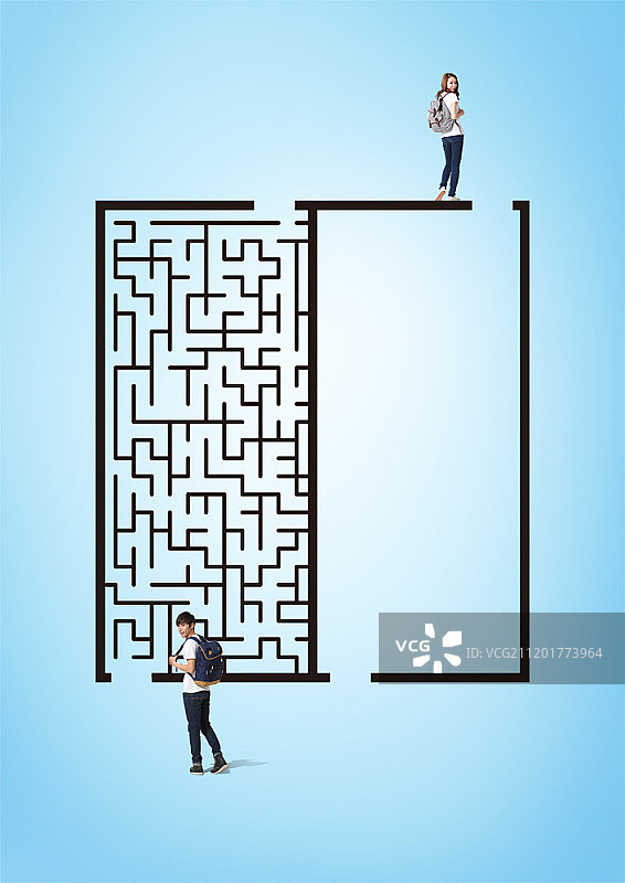 背包客概念数字合成图像图片素材