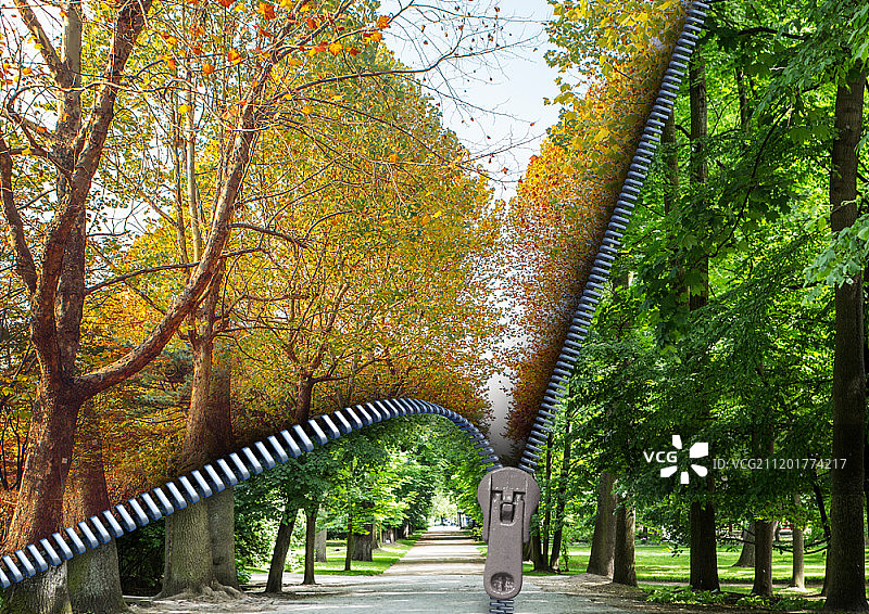 季节变换概念数字合成图像图片素材