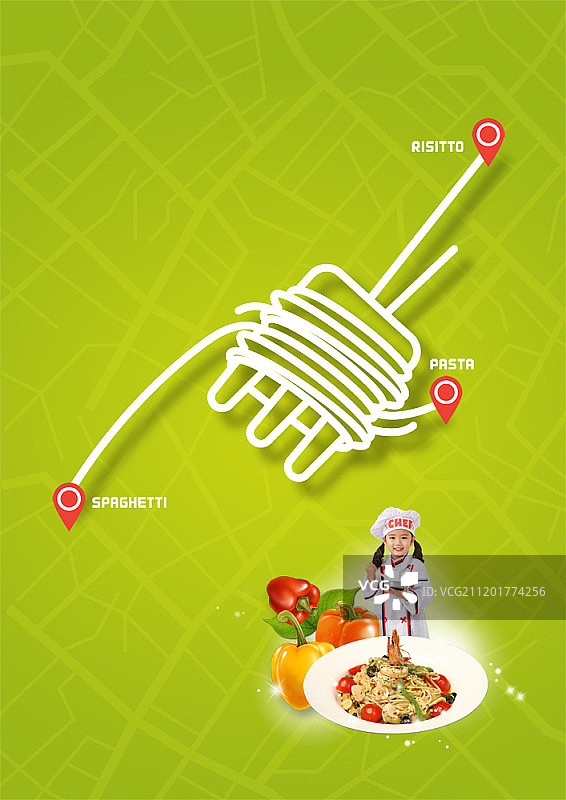 美食主题数字合成图像图片素材