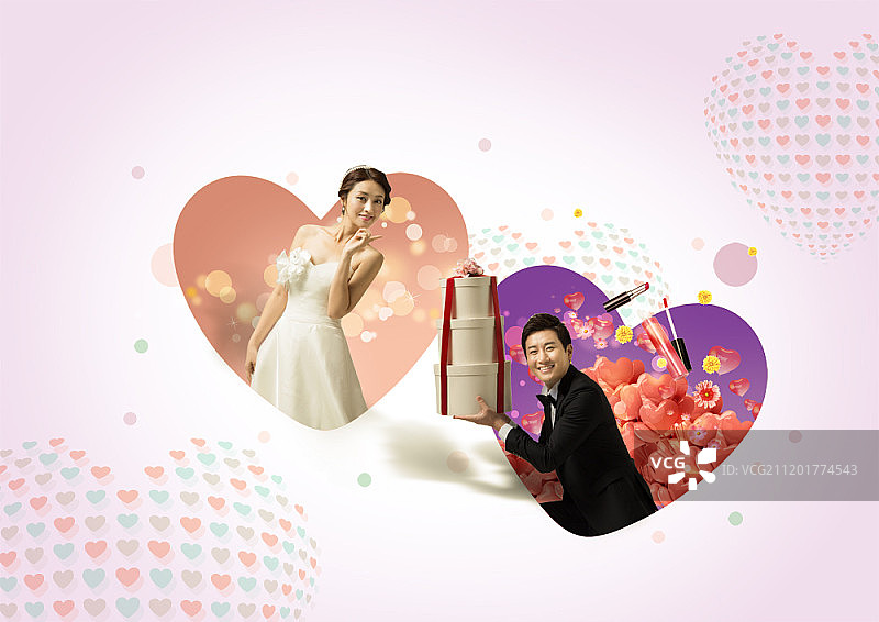 求婚概念数字合成图像图片素材