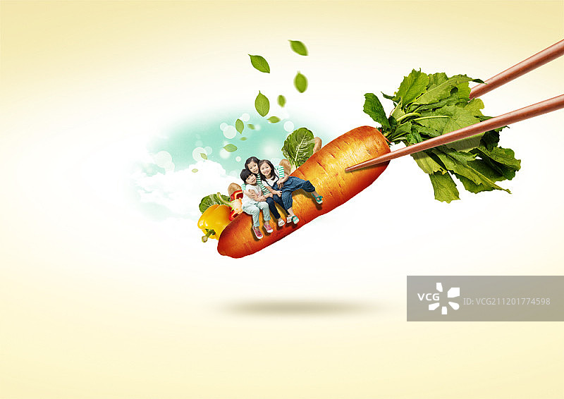 健康饮食理念数字合成图像图片素材