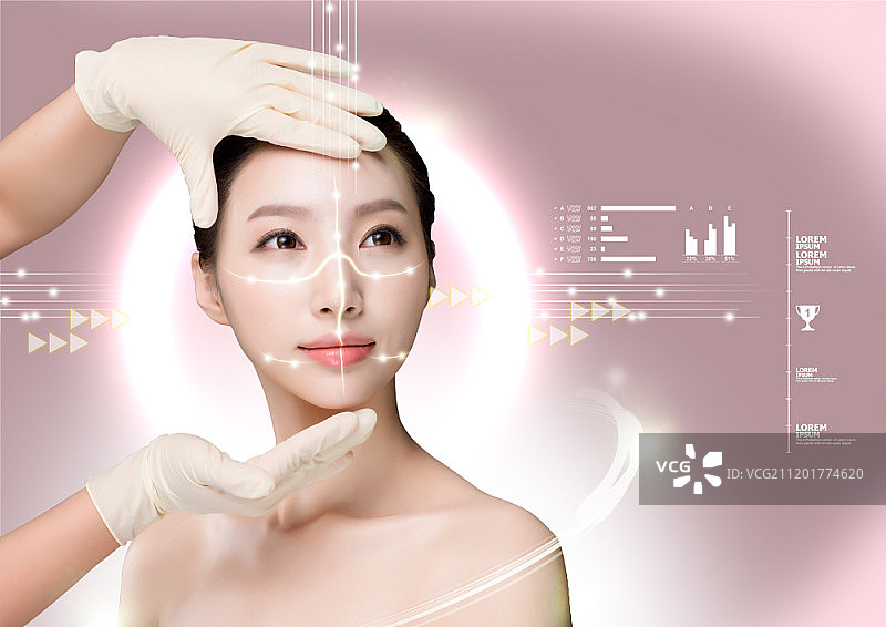 整形手术概念数字合成图像图片素材