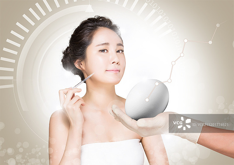 整形手术概念数字合成图像图片素材