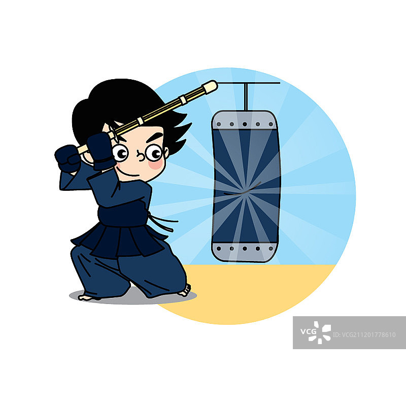 男孩角色在做运动图片素材