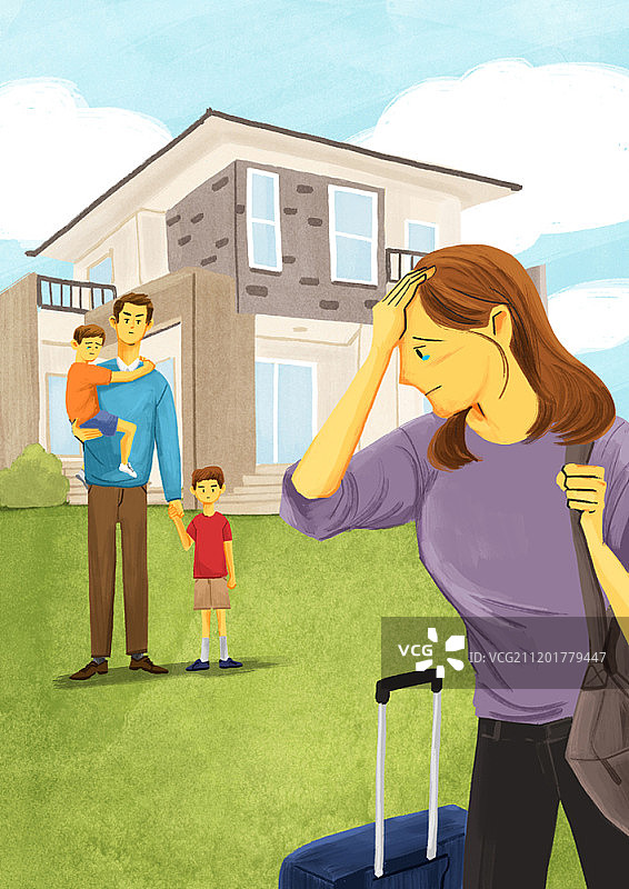 家庭问题概念插图图片素材