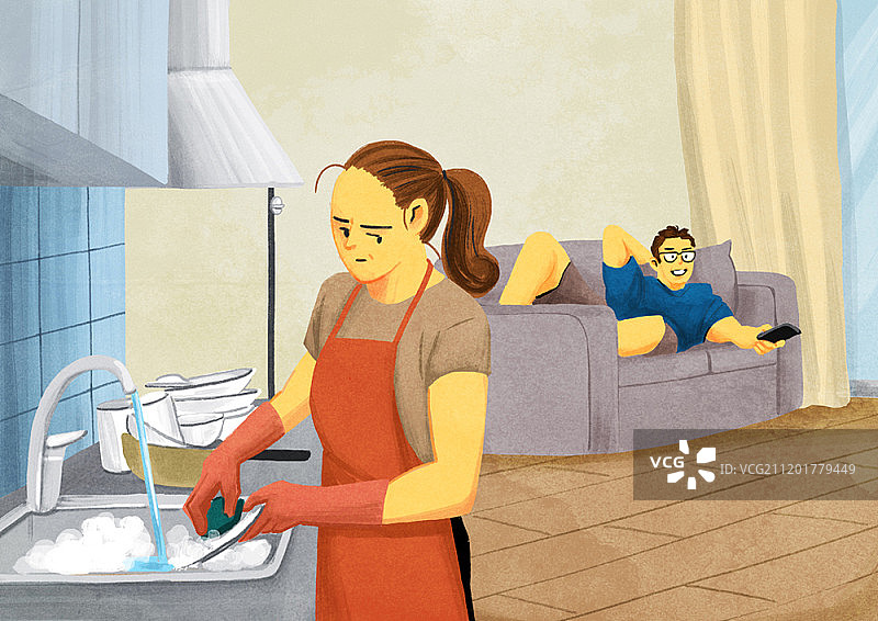 家庭问题概念插图图片素材