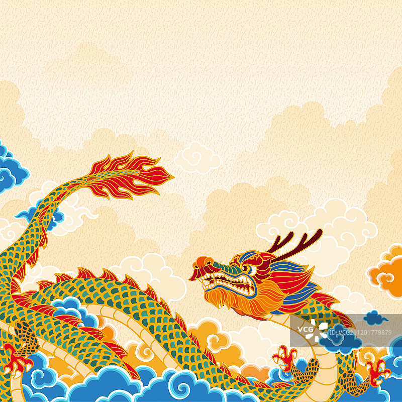 中国祥瑞龙背景图片素材