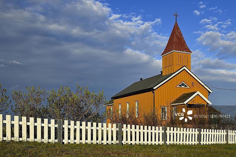 挪威瓦朗厄尔斯卡莱尔夫的教堂图片素材