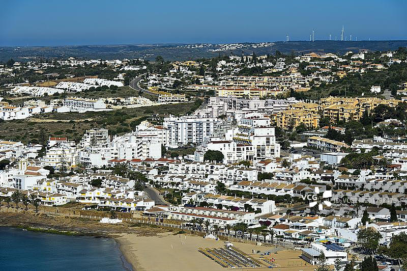 阿尔加维海岸的光，卢斯海滩，葡萄牙，欧洲图片素材