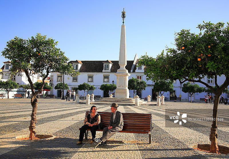 葡萄牙阿尔加维维拉雷阿尔圣安东尼奥侯爵广场图片素材