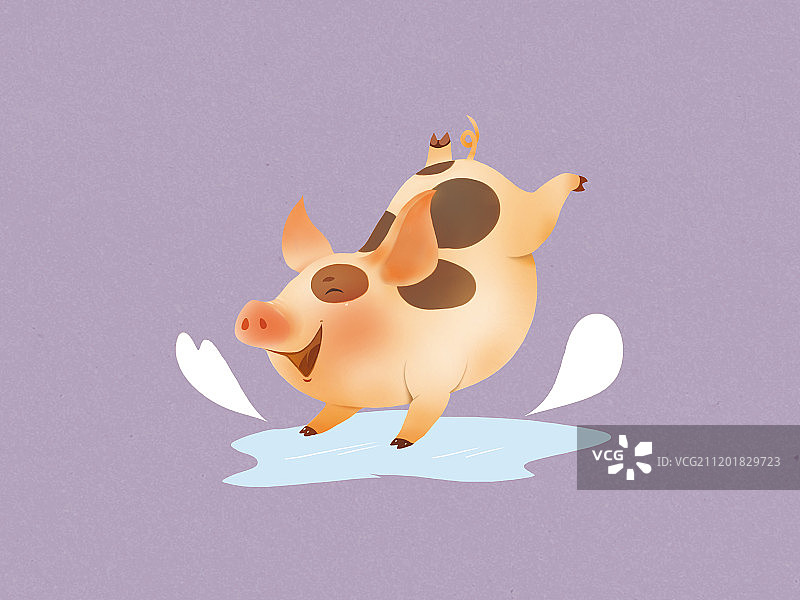 小猪插画图片素材