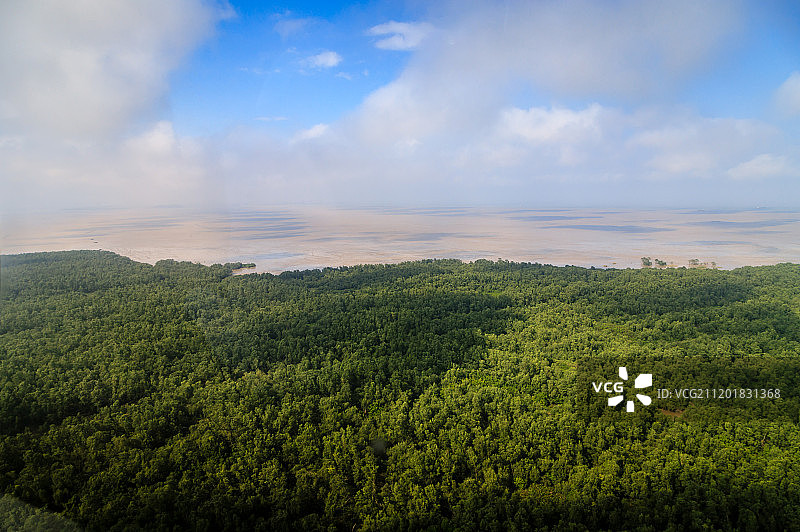 珠海淇澳岛航拍图片素材