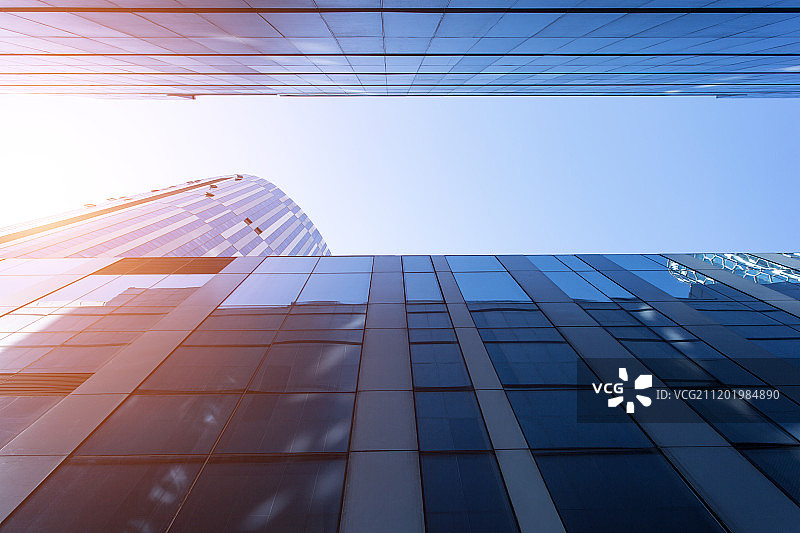 仰视北京三里屯高楼大厦图片素材