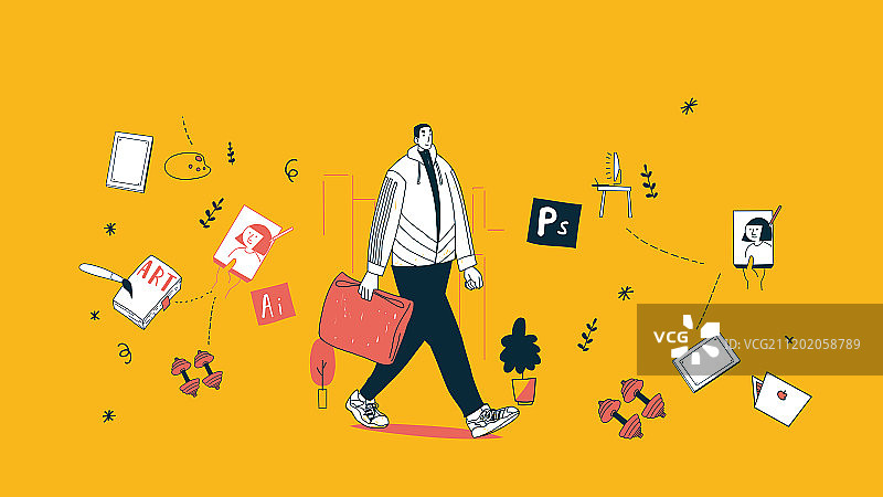 男性人物卡通形象图片素材