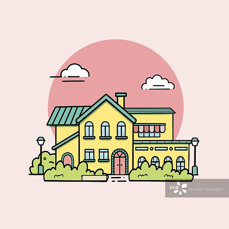 小洋楼图片素材