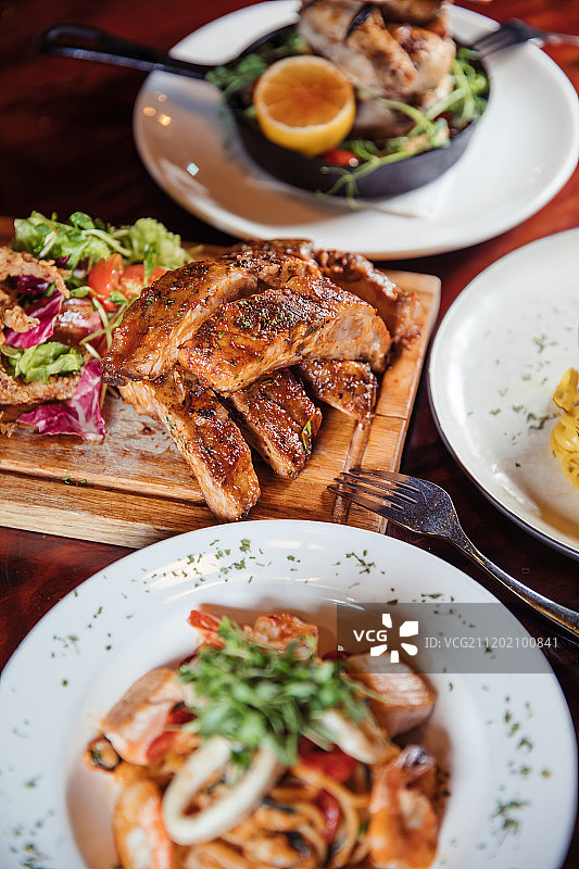 西式餐点特写图片素材