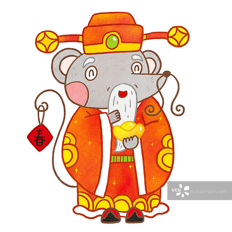 老鼠财神爷图片素材