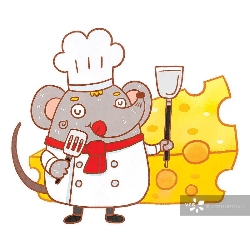 老鼠穿厨师服图片素材