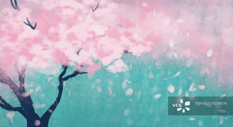 樱花飞舞图片素材