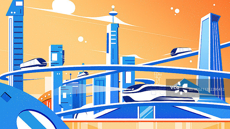 未来城市交通图片素材