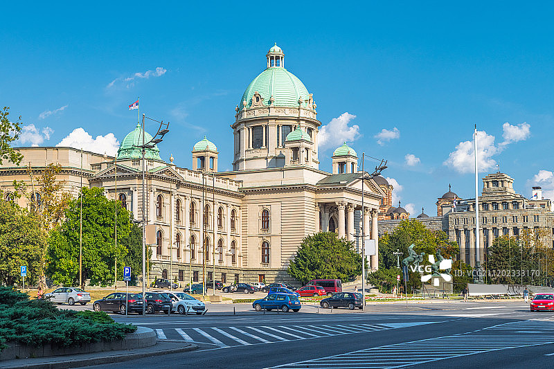 塞尔维亚贝尔格莱德市政大厅图片素材