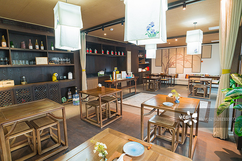 中式客栈餐厅图片素材