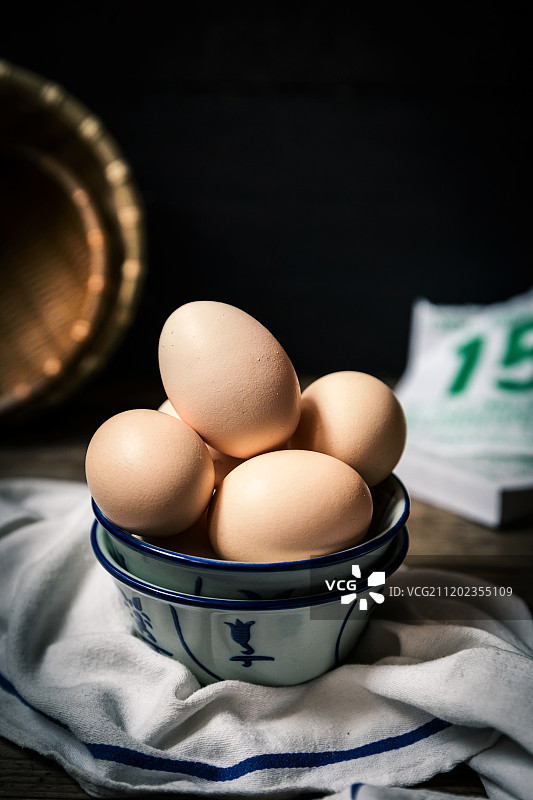 农村散养土鸡鸡蛋图片素材