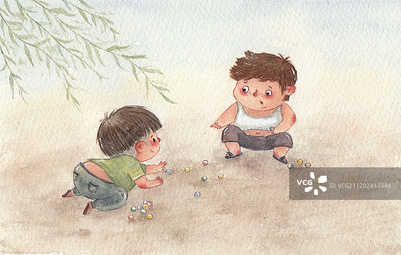 旧时光的小美好打弹珠图片素材