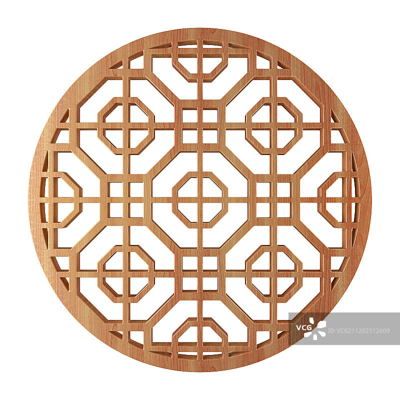 3d木纹中国风装饰品图片素材