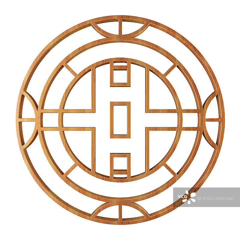 3d木纹中国风装饰品图片素材