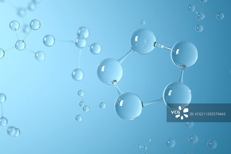 3D抽象分子图片素材