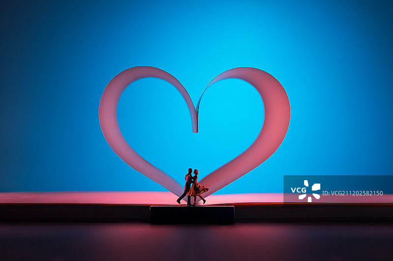 心形爱心爱情跳舞舞会唯美情人节图片素材