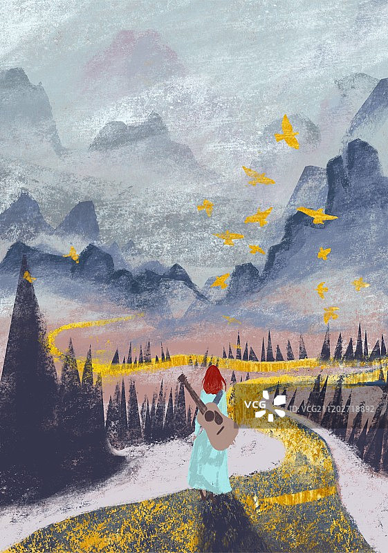 女孩系列之一图片素材