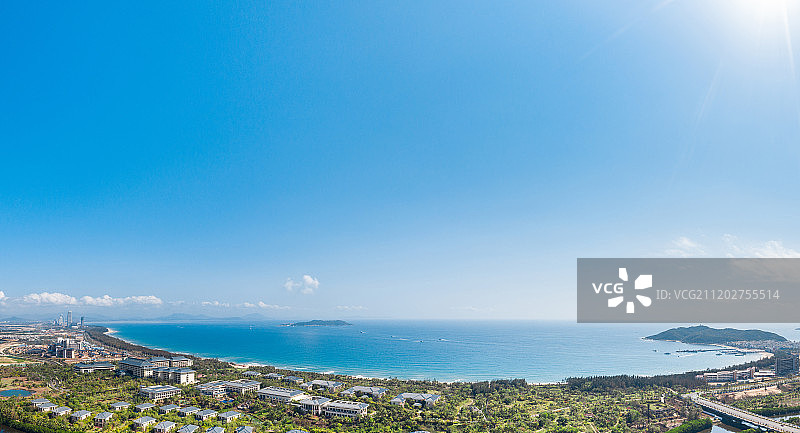 三亚海棠湾蜈支洲岛全景图片素材